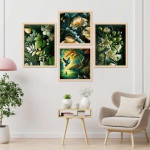 SET OF 4 DIGITAL WALL PAINTING